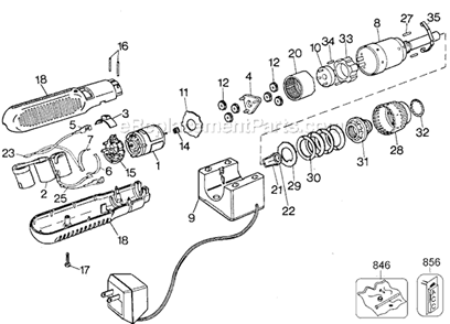 Page A Diagram and Parts List for 9076 Type 1 Black and Decker Electric Drill